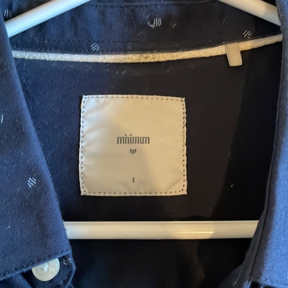 Minimum Navy Dress Shirt - Picture 2 of 2